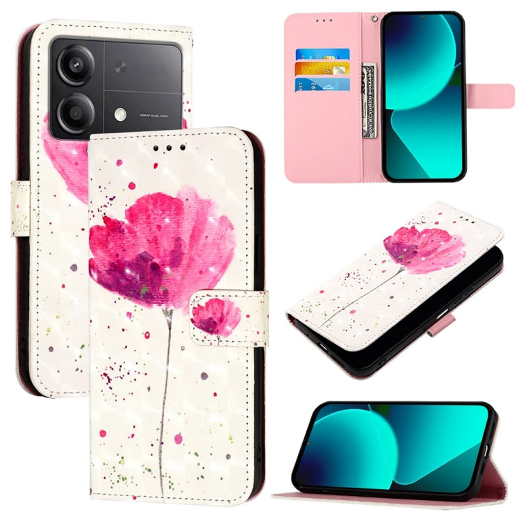 3D Painting Horizontal Flip Leather Phone Case, For Xiaomi Poco M7 Pro 5G, For Xiaomi 14T Pro, For Xiaomi 14T, For Xiaomi Poco F6 5G, For Xiaomi Poco X6 Neo Global, For Xiaomi 14 Ultra