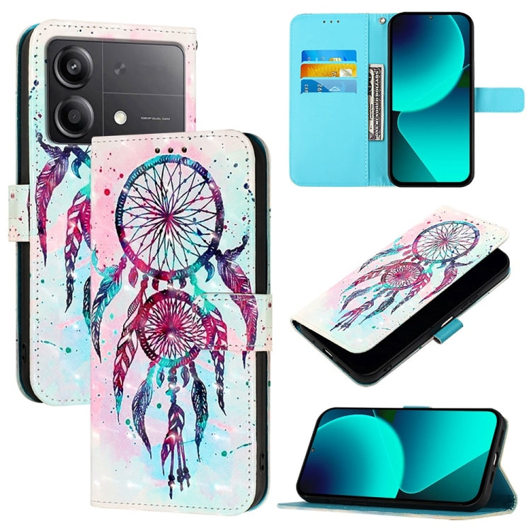 3D Painting Horizontal Flip Leather Phone Case, For Xiaomi Poco M7 Pro 5G, For Xiaomi 14T Pro, For Xiaomi 14T, For Xiaomi Poco F6 5G, For Xiaomi Poco X6 Neo Global, For Xiaomi 14 Ultra