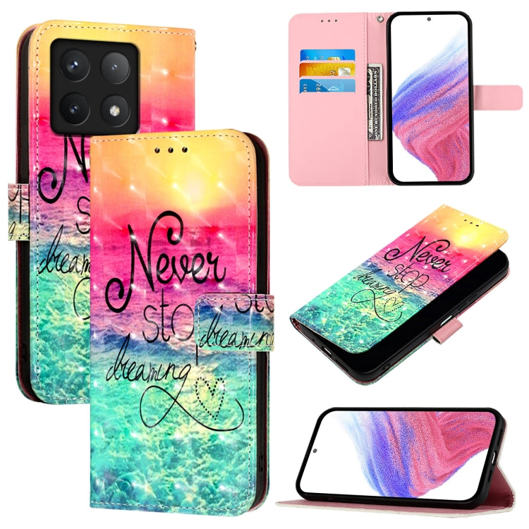 3D Painting Horizontal Flip Leather Phone Case, For Xiaomi Poco M7 Pro 5G, For Xiaomi 14T Pro, For Xiaomi 14T, For Xiaomi Poco F6 5G, For Xiaomi Poco X6 Neo Global, For Xiaomi 14 Ultra