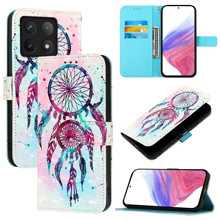 3D Painting Horizontal Flip Leather Phone Case, For Xiaomi Poco M7 Pro 5G, For Xiaomi 14T Pro, For Xiaomi 14T, For Xiaomi Poco F6 5G, For Xiaomi Poco X6 Neo Global, For Xiaomi 14 Ultra