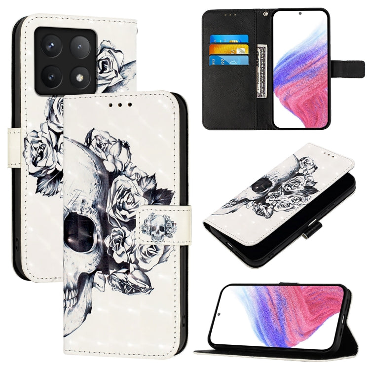 3D Painting Horizontal Flip Leather Phone Case, For Xiaomi Poco M7 Pro 5G, For Xiaomi 14T Pro, For Xiaomi 14T, For Xiaomi Poco F6 5G, For Xiaomi Poco X6 Neo Global, For Xiaomi 14 Ultra