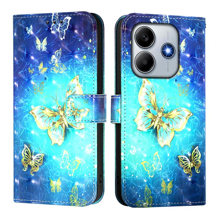 3D Painting Horizontal Flip Leather Phone Case, For Xiaomi Poco M7 Pro 5G, For Xiaomi 14T Pro, For Xiaomi 14T, For Xiaomi Poco F6 5G, For Xiaomi Poco X6 Neo Global, For Xiaomi 14 Ultra