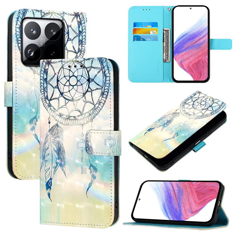 3D Painting Horizontal Flip Leather Phone Case, For Xiaomi 15T Pro, For Xiaomi 15T, For Xiaomi Civi 5 Pro, For Xiaomi 15S Pro, For Xiaomi Poco X7 5G, For Xiaomi Poco X7 Pro 5G