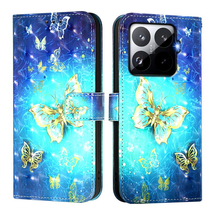 3D Painting Horizontal Flip Leather Phone Case, For Xiaomi 15T Pro, For Xiaomi 15T, For Xiaomi Civi 5 Pro, For Xiaomi 15S Pro, For Xiaomi Poco X7 5G, For Xiaomi Poco X7 Pro 5G