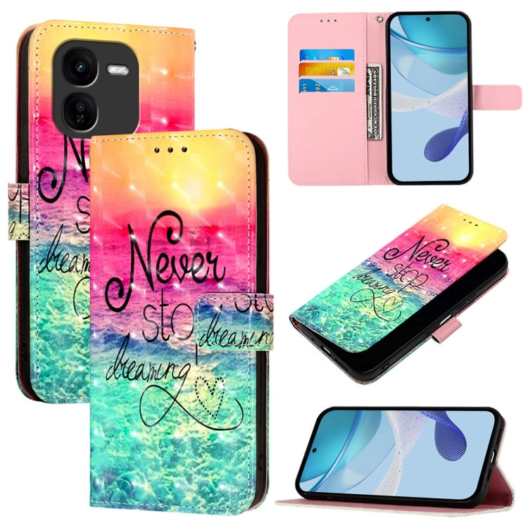3D Painting Horizontal Flip Leather Phone Case, For vivo X100s, For vivo Y38, For vivo V30e Global, For vivo iQOO Z9x, For vivo iQOO Z9 / iQOO Z9 Turbo, For vivo Y03 Global