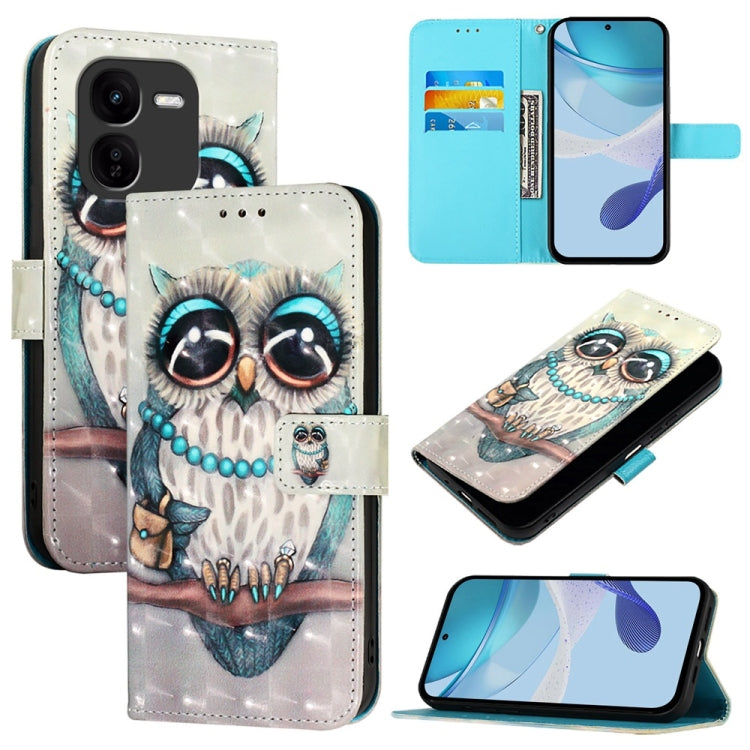 3D Painting Horizontal Flip Leather Phone Case, For vivo X100s, For vivo Y38, For vivo V30e Global, For vivo iQOO Z9x, For vivo iQOO Z9 / iQOO Z9 Turbo, For vivo Y03 Global
