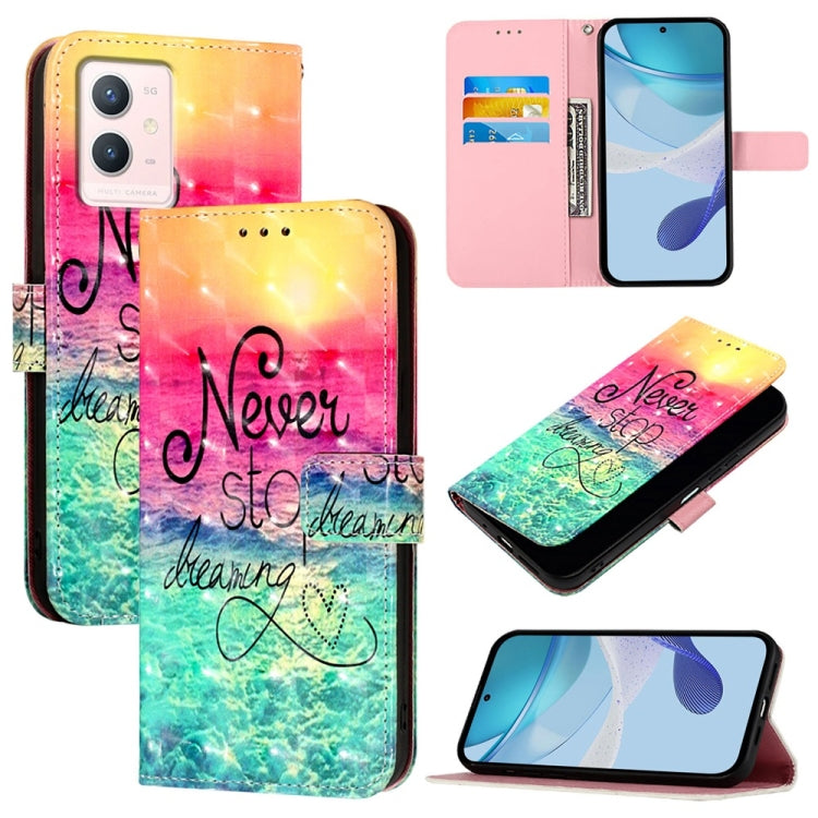 3D Painting Horizontal Flip Leather Phone Case, For vivo Y77 5G Global, For vivo S10e 5G / V23e 4G / 5G / Y75 4G, For vivo Y33s 4G Global / Y21 / Y21s / Y21t, For vivo Y76 5G, For vivo Y51 2020 India / Y51a 2021 / Y53s 4G                               ...