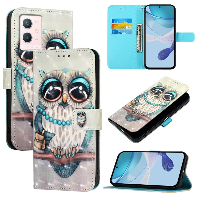 3D Painting Horizontal Flip Leather Phone Case, For vivo Y77 5G Global, For vivo S10e 5G / V23e 4G / 5G / Y75 4G, For vivo Y33s 4G Global / Y21 / Y21s / Y21t, For vivo Y76 5G, For vivo Y51 2020 India / Y51a 2021 / Y53s 4G                               ...