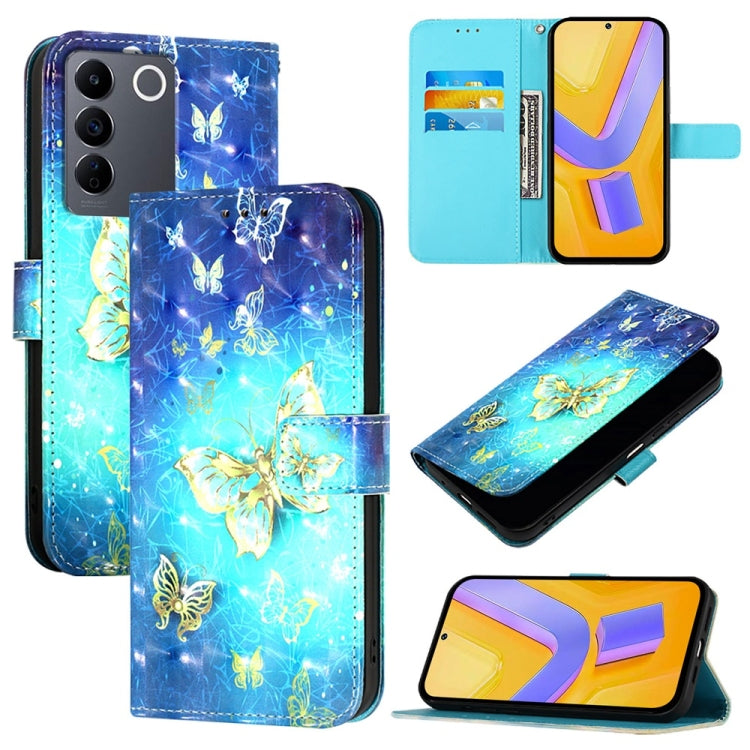 3D Painting Horizontal Flip Leather Phone Case, For vivo V27 Global / V27 Pro Global, For vivo V27e 4G Global / T2 4G Global, For vivo Y02s / Y16 / Y35 5G, For vivo Y72 5G / iQOO Z3 5G / Y52 5G, For vivo Y35 4G / Y22 / Y22s / Y77 Global                ...