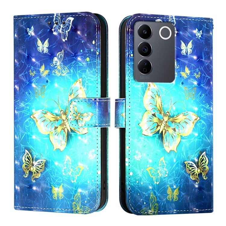 3D Painting Horizontal Flip Leather Phone Case, For vivo V27 Global / V27 Pro Global, For vivo V27e 4G Global / T2 4G Global, For vivo Y02s / Y16 / Y35 5G, For vivo Y72 5G / iQOO Z3 5G / Y52 5G, For vivo Y35 4G / Y22 / Y22s / Y77 Global                ...