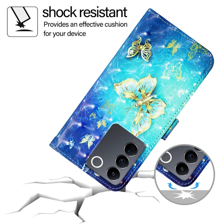 3D Painting Horizontal Flip Leather Phone Case, For vivo V27 Global / V27 Pro Global, For vivo V27e 4G Global / T2 4G Global, For vivo Y02s / Y16 / Y35 5G, For vivo Y72 5G / iQOO Z3 5G / Y52 5G, For vivo Y35 4G / Y22 / Y22s / Y77 Global                ...