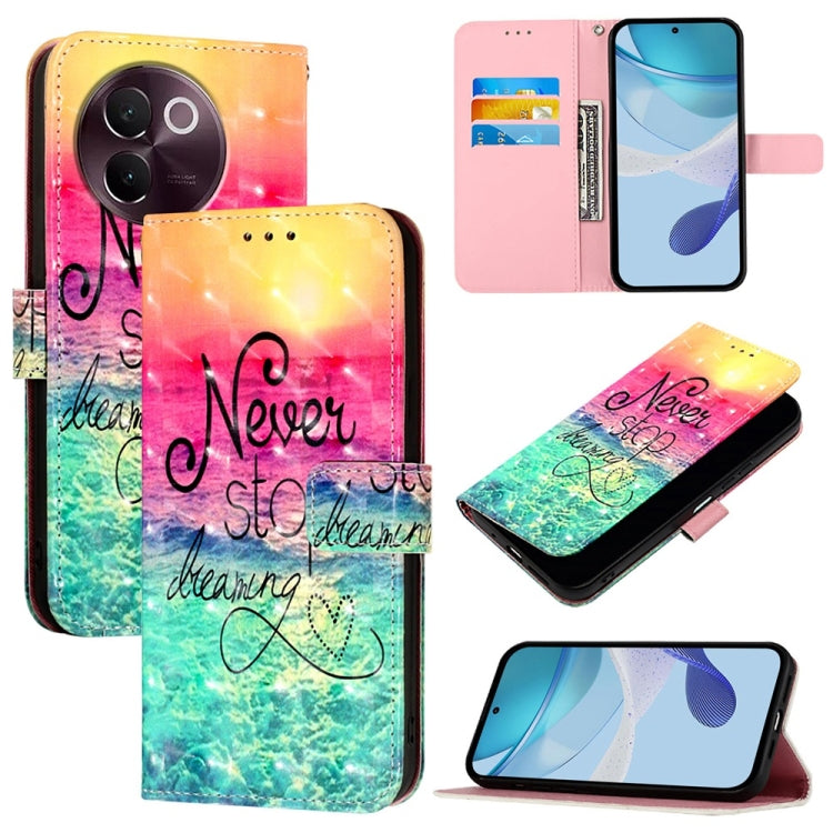 3D Painting Horizontal Flip Leather Phone Case, For vivo X100s, For vivo Y38, For vivo V30e Global, For vivo iQOO Z9x, For vivo iQOO Z9 / iQOO Z9 Turbo, For vivo Y03 Global