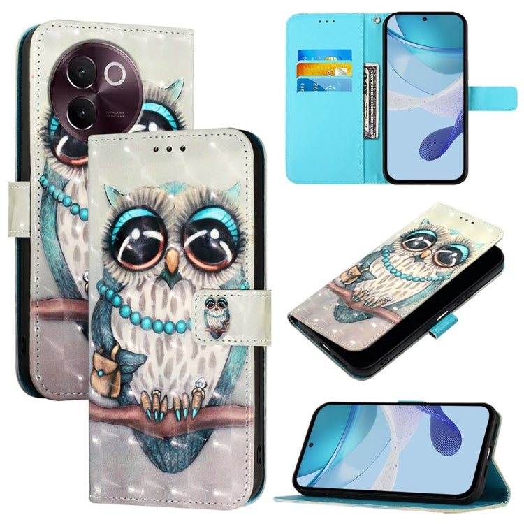3D Painting Horizontal Flip Leather Phone Case, For vivo X100s, For vivo Y38, For vivo V30e Global, For vivo iQOO Z9x, For vivo iQOO Z9 / iQOO Z9 Turbo, For vivo Y03 Global