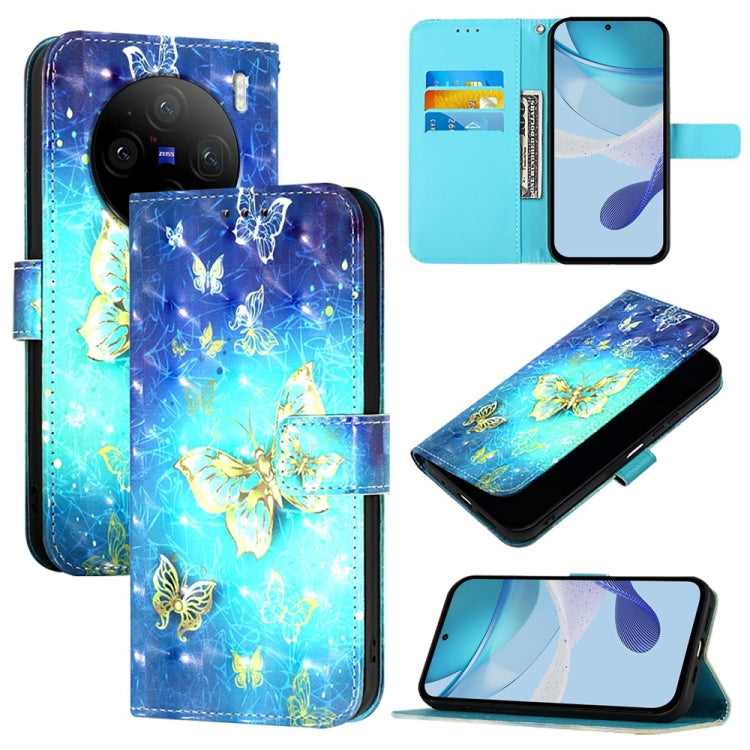 3D Painting Horizontal Flip Leather Phone Case, For vivo X100s, For vivo Y38, For vivo V30e Global, For vivo iQOO Z9x, For vivo iQOO Z9 / iQOO Z9 Turbo, For vivo Y03 Global