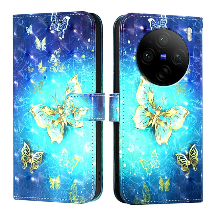 3D Painting Horizontal Flip Leather Phone Case, For vivo X100s, For vivo Y38, For vivo V30e Global, For vivo iQOO Z9x, For vivo iQOO Z9 / iQOO Z9 Turbo, For vivo Y03 Global