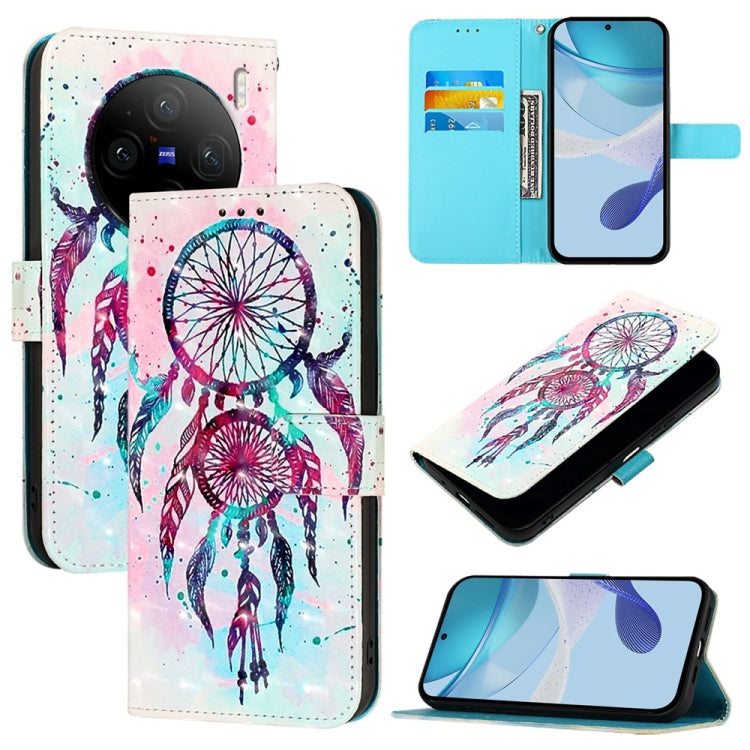 3D Painting Horizontal Flip Leather Phone Case, For vivo X100s, For vivo Y38, For vivo V30e Global, For vivo iQOO Z9x, For vivo iQOO Z9 / iQOO Z9 Turbo, For vivo Y03 Global