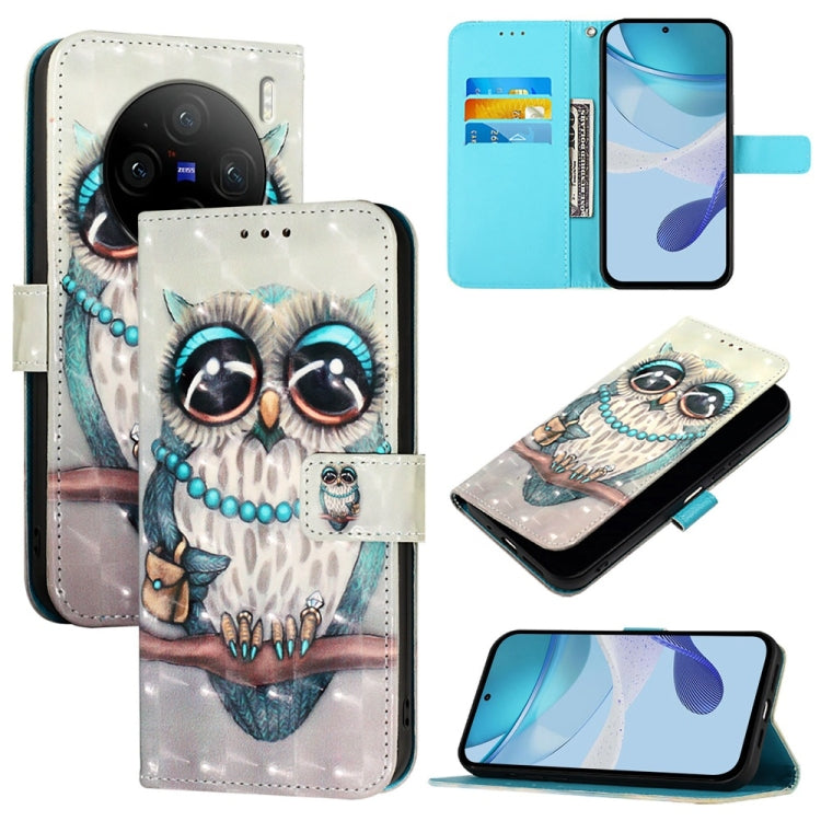 3D Painting Horizontal Flip Leather Phone Case, For vivo X100s, For vivo Y38, For vivo V30e Global, For vivo iQOO Z9x, For vivo iQOO Z9 / iQOO Z9 Turbo, For vivo Y03 Global
