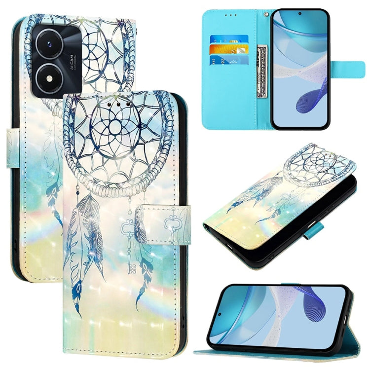 3D Painting Horizontal Flip Leather Phone Case, For vivo V27 Global / V27 Pro Global, For vivo V27e 4G Global / T2 4G Global, For vivo Y02s / Y16 / Y35 5G, For vivo Y72 5G / iQOO Z3 5G / Y52 5G, For vivo Y35 4G / Y22 / Y22s / Y77 Global                ...