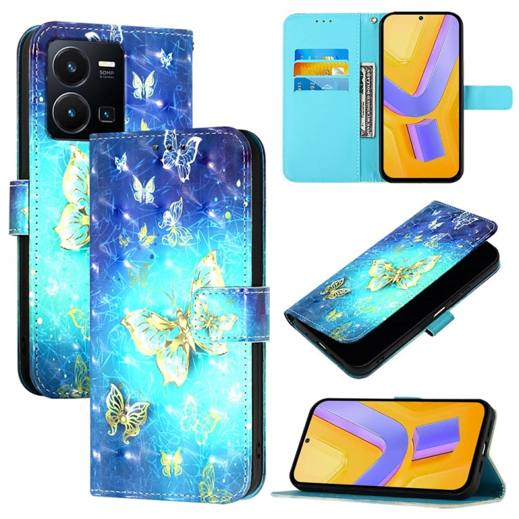 3D Painting Horizontal Flip Leather Phone Case, For vivo V27 Global / V27 Pro Global, For vivo V27e 4G Global / T2 4G Global, For vivo Y02s / Y16 / Y35 5G, For vivo Y72 5G / iQOO Z3 5G / Y52 5G, For vivo Y35 4G / Y22 / Y22s / Y77 Global                ...