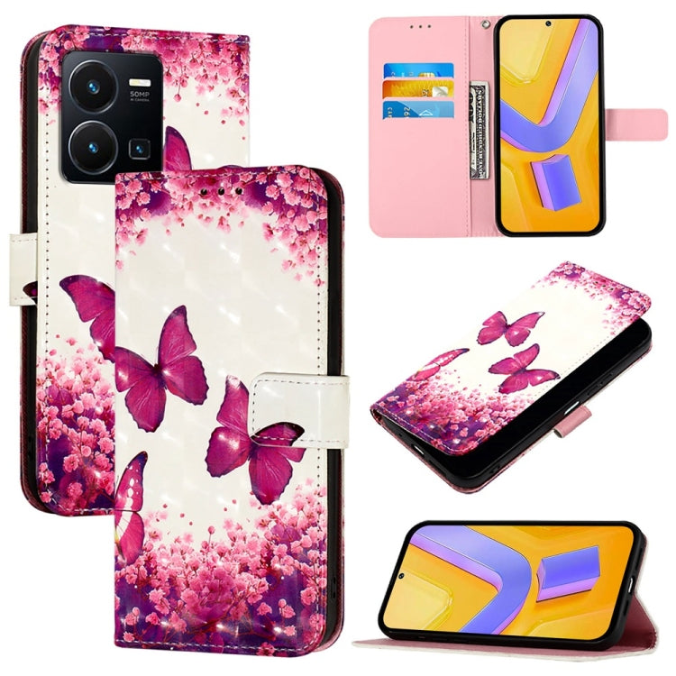 3D Painting Horizontal Flip Leather Phone Case, For vivo V27 Global / V27 Pro Global, For vivo V27e 4G Global / T2 4G Global, For vivo Y02s / Y16 / Y35 5G, For vivo Y72 5G / iQOO Z3 5G / Y52 5G, For vivo Y35 4G / Y22 / Y22s / Y77 Global                ...