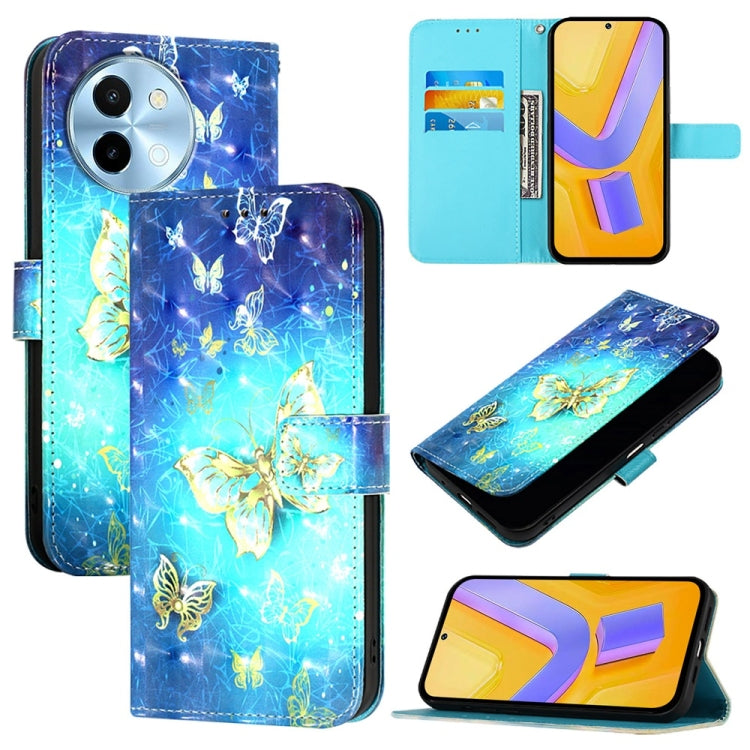 3D Painting Horizontal Flip Leather Phone Case, For vivo X100s, For vivo Y38, For vivo V30e Global, For vivo iQOO Z9x, For vivo iQOO Z9 / iQOO Z9 Turbo, For vivo Y03 Global