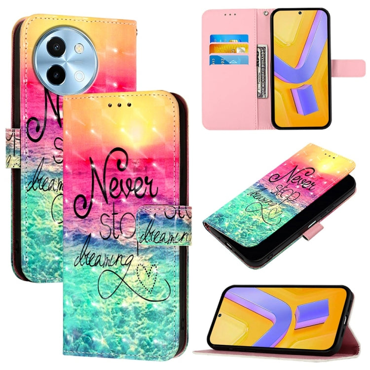 3D Painting Horizontal Flip Leather Phone Case, For vivo X100s, For vivo Y38, For vivo V30e Global, For vivo iQOO Z9x, For vivo iQOO Z9 / iQOO Z9 Turbo, For vivo Y03 Global