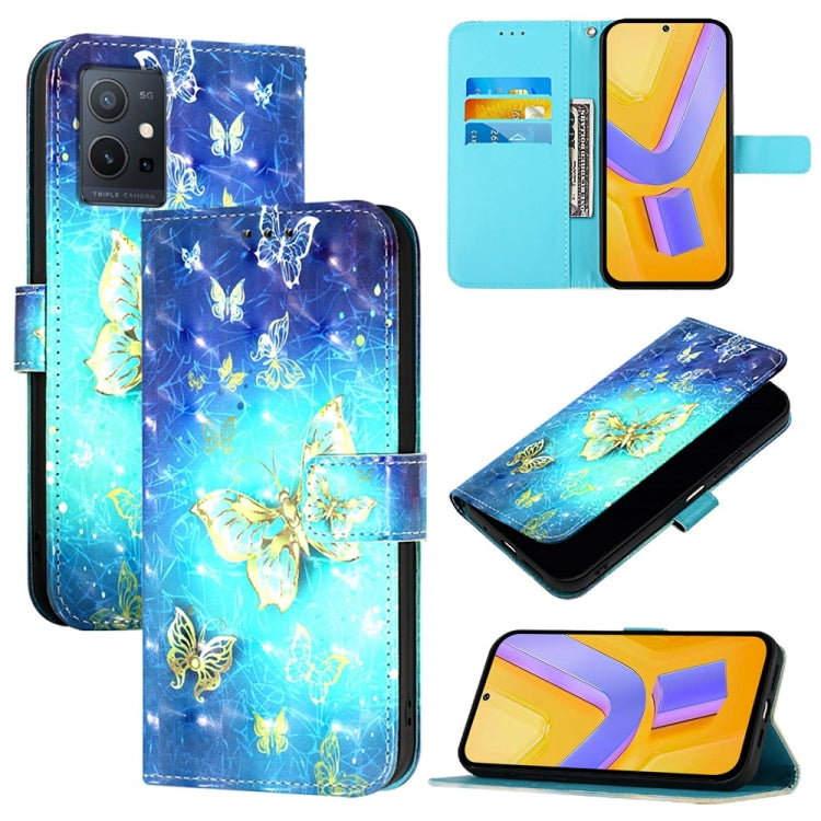3D Painting Horizontal Flip Leather Phone Case, For vivo V27 Global / V27 Pro Global, For vivo V27e 4G Global / T2 4G Global, For vivo Y02s / Y16 / Y35 5G, For vivo Y72 5G / iQOO Z3 5G / Y52 5G, For vivo Y35 4G / Y22 / Y22s / Y77 Global                ...