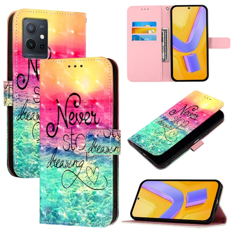 3D Painting Horizontal Flip Leather Phone Case, For vivo V27 Global / V27 Pro Global, For vivo V27e 4G Global / T2 4G Global, For vivo Y02s / Y16 / Y35 5G, For vivo Y72 5G / iQOO Z3 5G / Y52 5G, For vivo Y35 4G / Y22 / Y22s / Y77 Global                ...