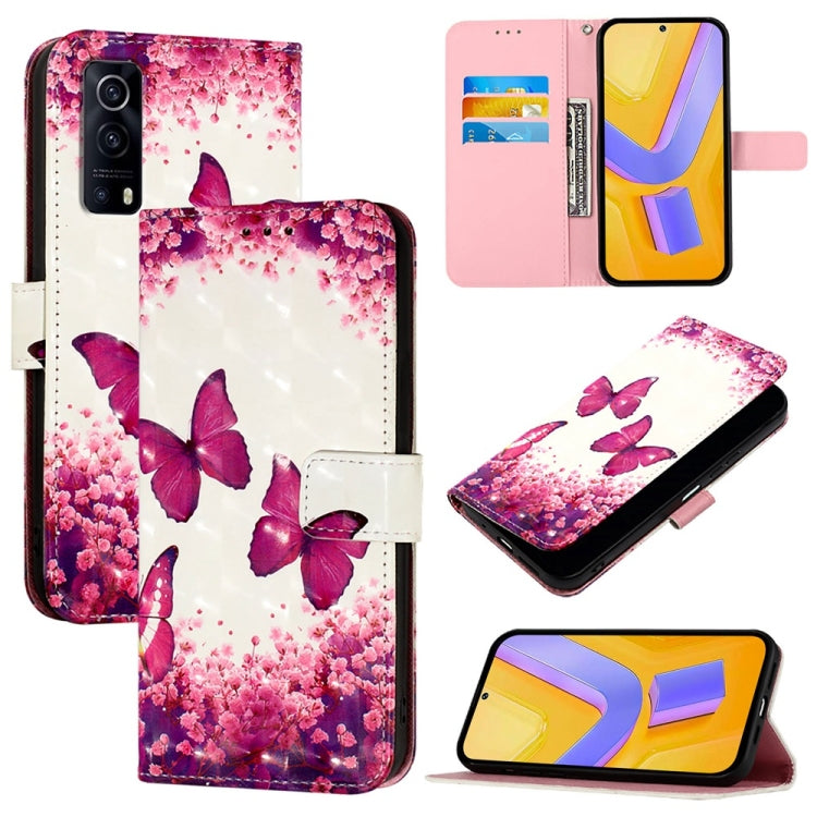 3D Painting Horizontal Flip Leather Phone Case, For vivo V27 Global / V27 Pro Global, For vivo V27e 4G Global / T2 4G Global, For vivo Y02s / Y16 / Y35 5G, For vivo Y72 5G / iQOO Z3 5G / Y52 5G, For vivo Y35 4G / Y22 / Y22s / Y77 Global                ...