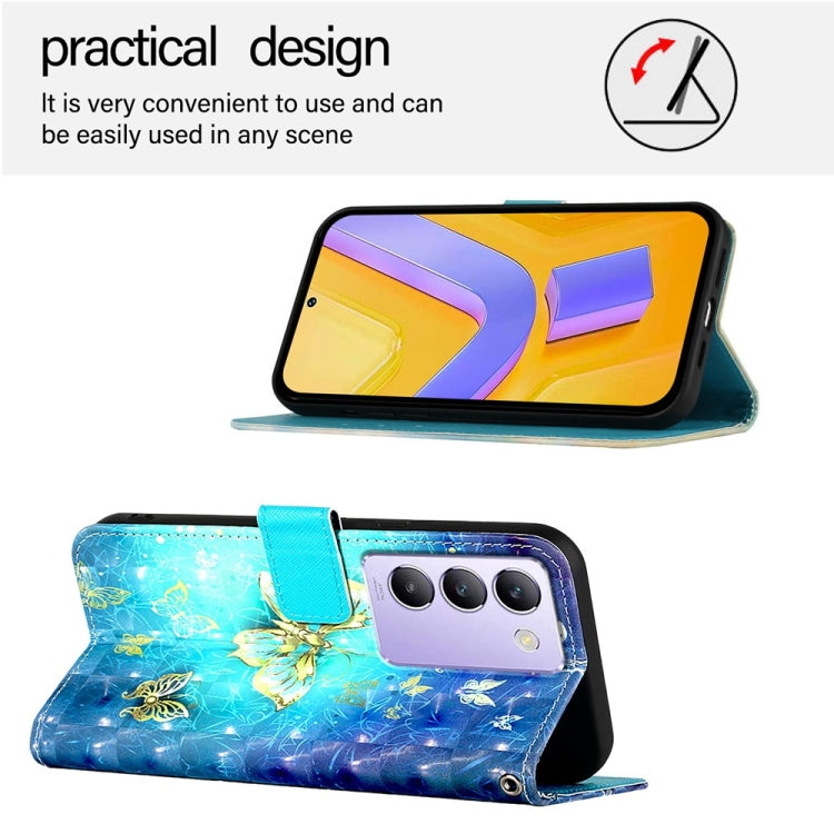 3D Painting Horizontal Flip Leather Phone Case, For vivo Y100 5G IDN / Y200e 5G Global, For vivo V30 5G Global / V30 Pro 5G Global, For vivo V29e / Y200 / V30 Lite 5G Global, For vivo X100 Pro, For vivo X100, For vivo Y36 4G / 5G Global / Y36 4G India