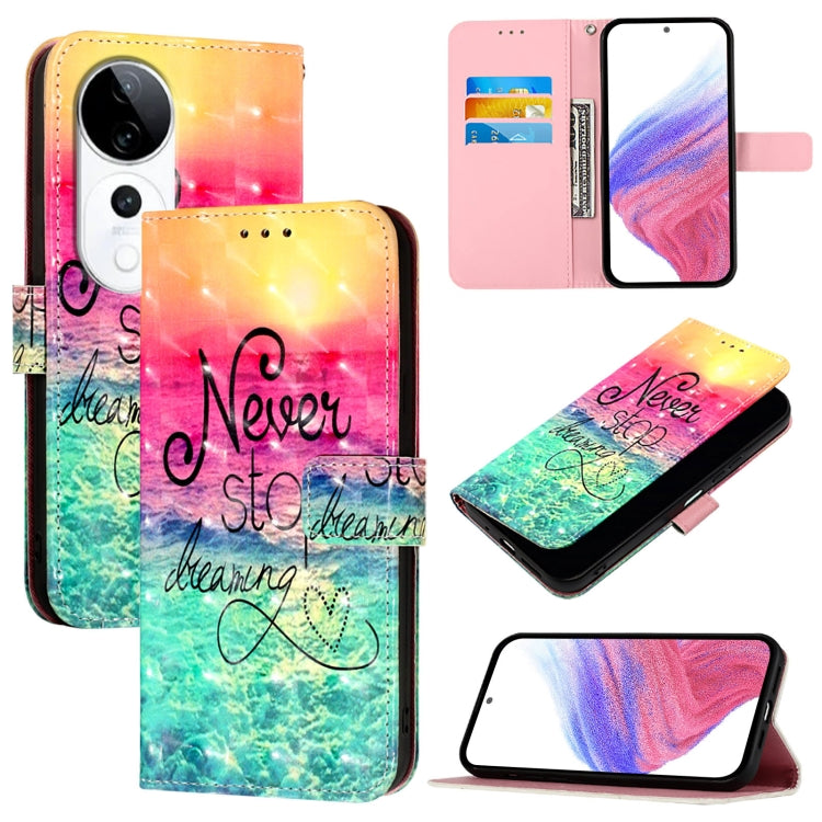 3D Painting Horizontal Flip Leather Phone Case, For vivo V40e 5G India, For vivo Y300 Pro, For vivo iQOO Z9s Pro 5G India, For vivo S19 Pro, For vivo S19, For vivo Y28 4G
