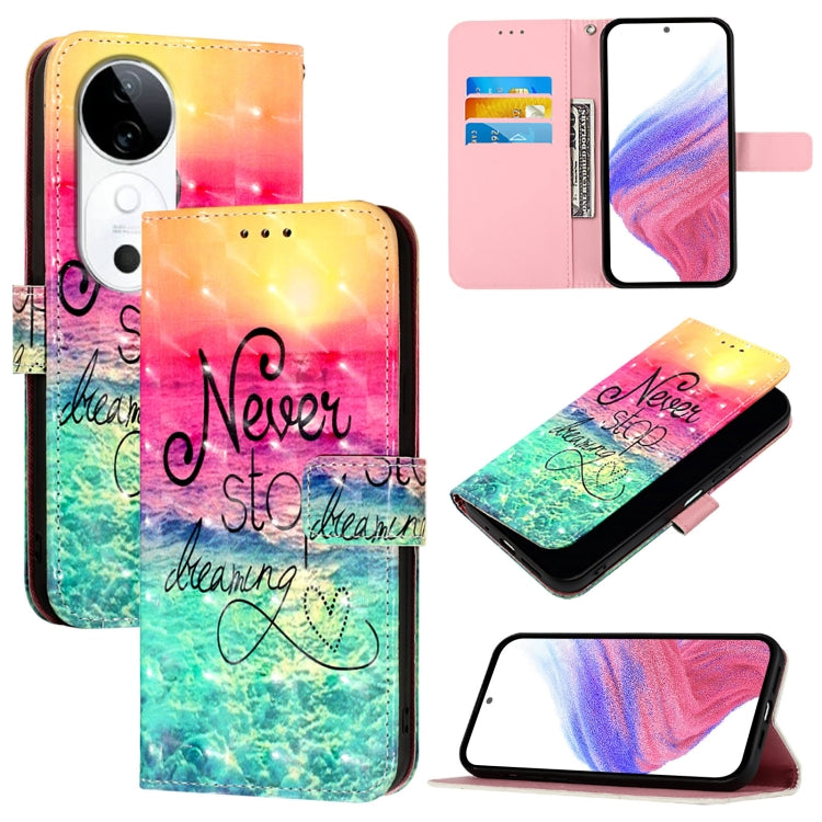 3D Painting Horizontal Flip Leather Phone Case, For vivo V40e 5G India, For vivo Y300 Pro, For vivo iQOO Z9s Pro 5G India, For vivo S19 Pro, For vivo S19, For vivo Y28 4G