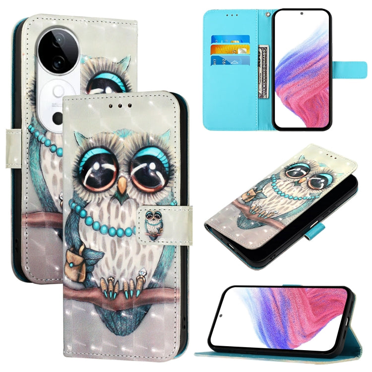 3D Painting Horizontal Flip Leather Phone Case, For vivo V40e 5G India, For vivo Y300 Pro, For vivo iQOO Z9s Pro 5G India, For vivo S19 Pro, For vivo S19, For vivo Y28 4G