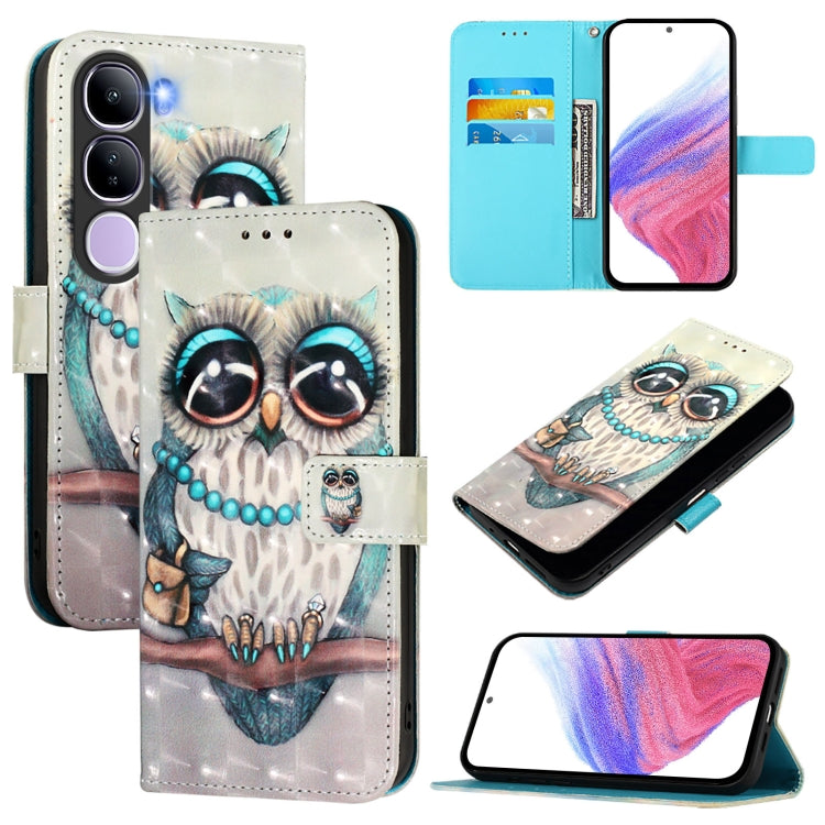 3D Painting Horizontal Flip Leather Phone Case, For vivo X300, For vivo S30 Pro mini, For vivo S30, For vivo S20, For vivo S20 Pro, For vivo V40 Lite 5G IDN