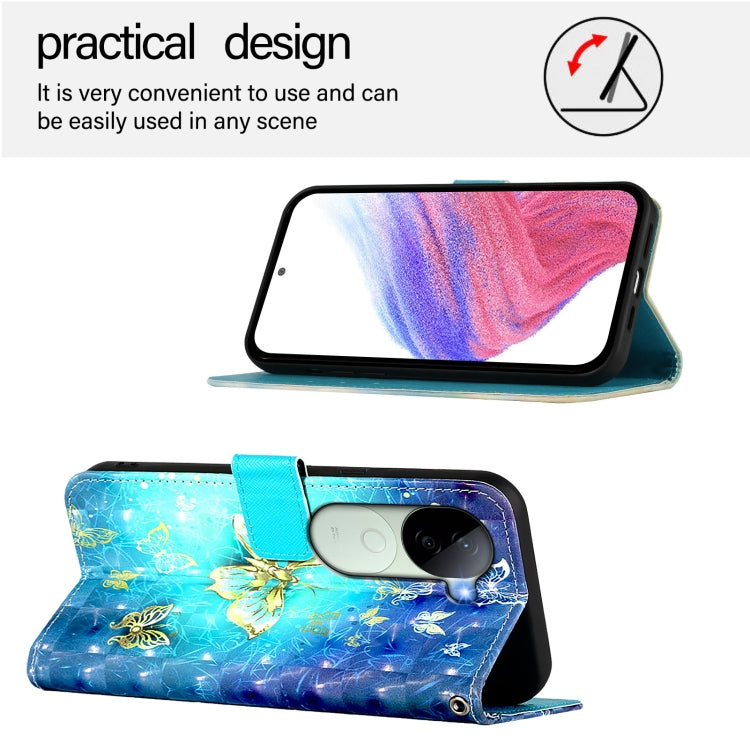 3D Painting Horizontal Flip Leather Phone Case, For vivo V40e 5G India, For vivo Y300 Pro, For vivo iQOO Z9s Pro 5G India, For vivo S19 Pro, For vivo S19, For vivo Y28 4G