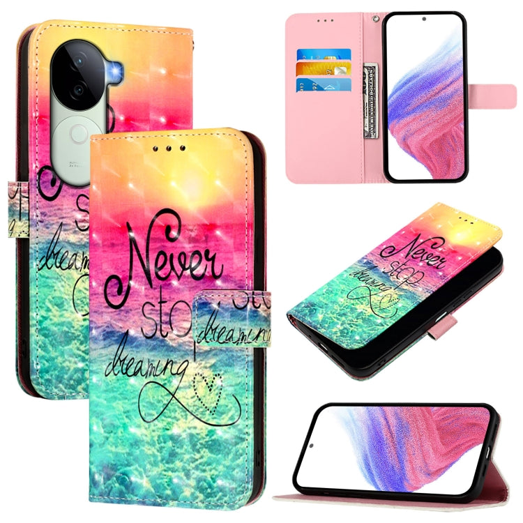 3D Painting Horizontal Flip Leather Phone Case, For vivo V40e 5G India, For vivo Y300 Pro, For vivo iQOO Z9s Pro 5G India, For vivo S19 Pro, For vivo S19, For vivo Y28 4G