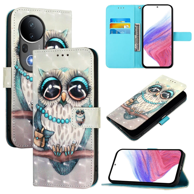3D Painting Horizontal Flip Leather Phone Case, For vivo X300, For vivo S30 Pro mini, For vivo S30, For vivo S20, For vivo S20 Pro, For vivo V40 Lite 5G IDN