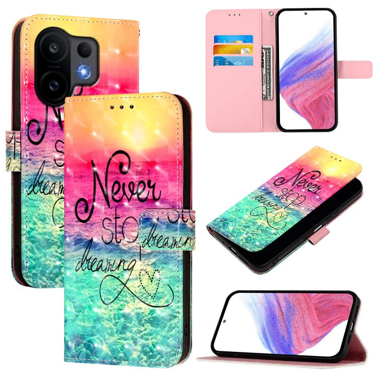 3D Painting Horizontal Flip Leather Phone Case, For vivo X300, For vivo S30 Pro mini, For vivo S30, For vivo S20, For vivo S20 Pro, For vivo V40 Lite 5G IDN