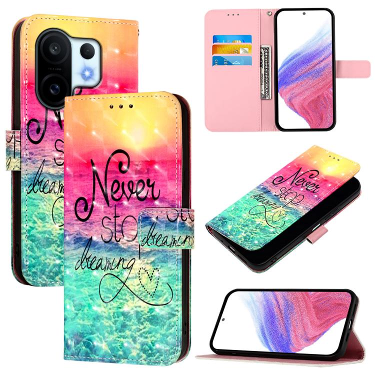 3D Painting Horizontal Flip Leather Phone Case, For vivo X300, For vivo S30 Pro mini, For vivo S30, For vivo S20, For vivo S20 Pro, For vivo V40 Lite 5G IDN