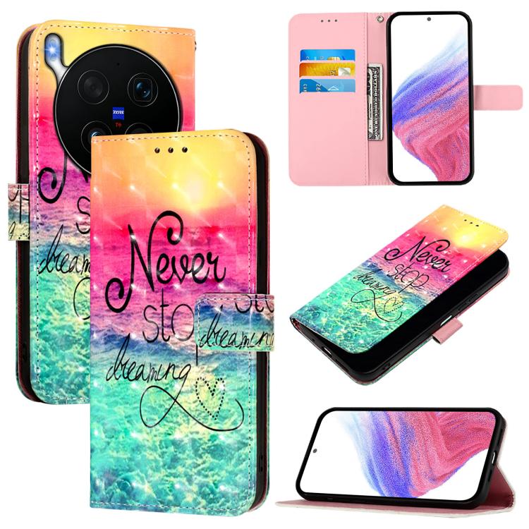 3D Painting Horizontal Flip Leather Phone Case, For vivo X300 FE 5G Russia / Zeiss, For vivo X300s 5G, For vivo Y21 5G 2026 / Y05 4G, For vivo V70 FE 5G, For vivo X300 Ultra 5G, For vivo X300 Pro