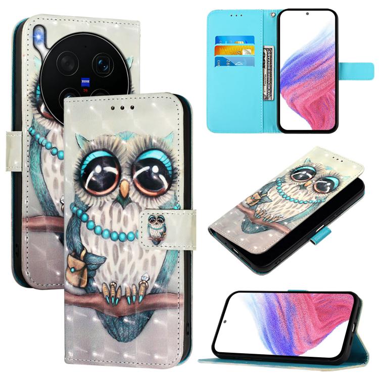 3D Painting Horizontal Flip Leather Phone Case, For vivo X300 FE 5G Russia / Zeiss, For vivo X300s 5G, For vivo Y21 5G 2026 / Y05 4G, For vivo V70 FE 5G, For vivo X300 Ultra 5G, For vivo X300 Pro