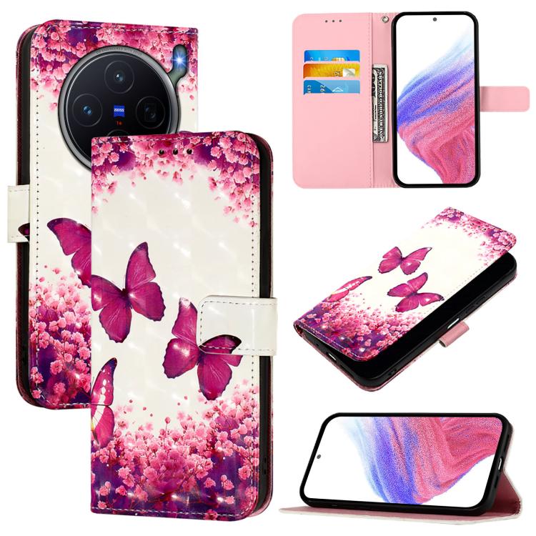 3D Painting Horizontal Flip Leather Phone Case, For vivo X300 FE 5G Russia / Zeiss, For vivo X300s 5G, For vivo Y21 5G 2026 / Y05 4G, For vivo V70 FE 5G, For vivo X300 Ultra 5G, For vivo X300 Pro