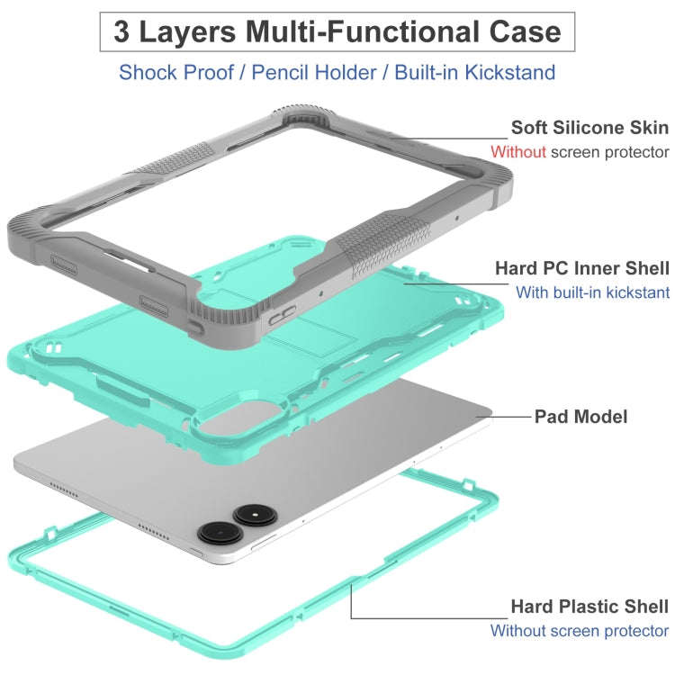 Shockproof Silicone Hybrid PC Tablet Case with Holder, For Xiaomi Redmi Pad Pro 12.1