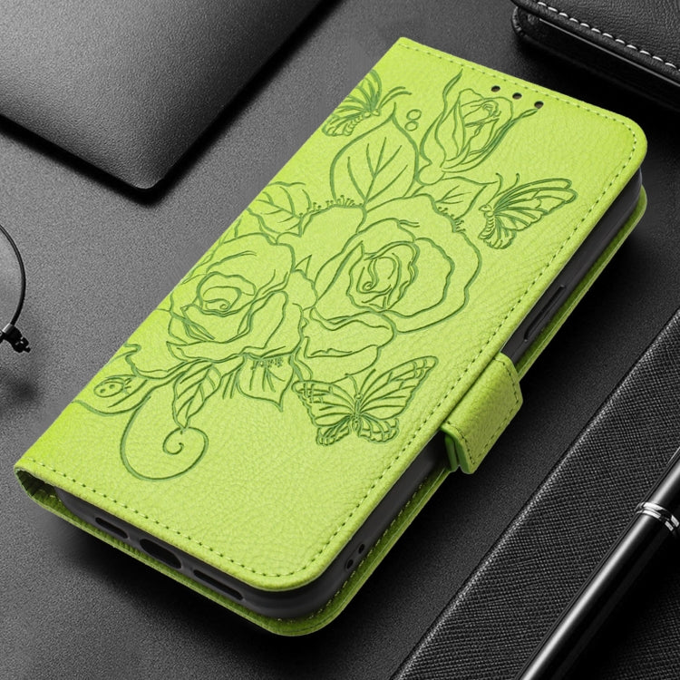 Embossed Rose RFID Anti-theft Leather Phone Case, For Xiaomi 14T Pro, For Xiaomi 14T, For Xiaomi Poco F6 5G, For Xiaomi Poco X6 Neo 5G, For Xiaomi 14 Ultra 5G Global, For Xiaomi 14 Pro 5G, For Xiaomi 14 5G, For Xiaomi 13 Ultra