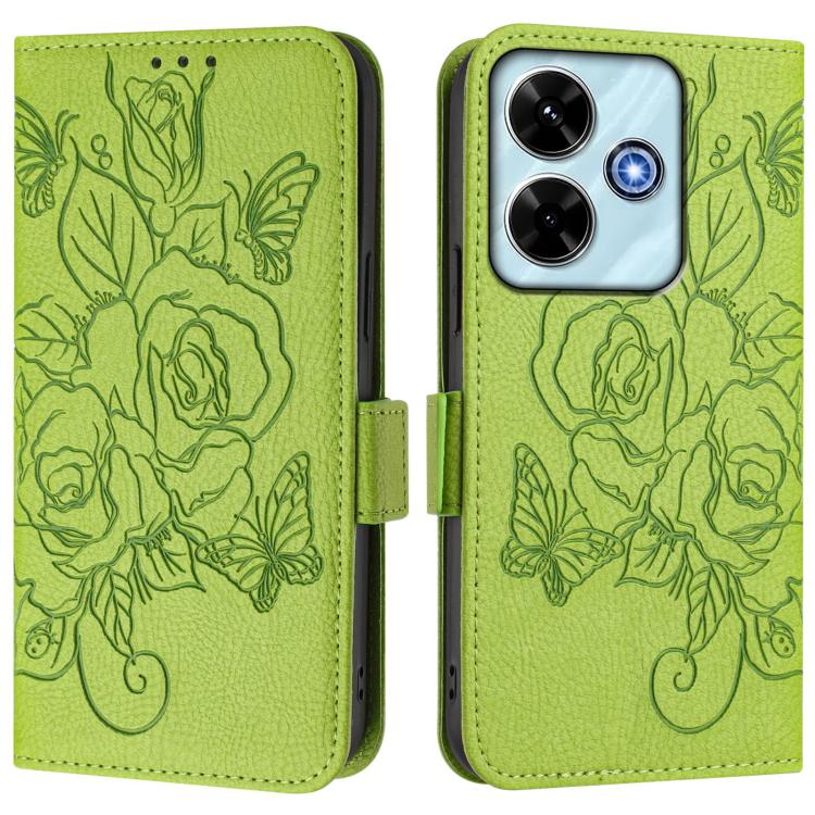 Embossed Rose RFID Anti-theft Leather Phone Case, For Xiaomi Poco M6 Plus / Redmi 13x 4G, For Xiaomi Poco C71 / Redmi A5 4G 171.7mm, For Xiaomi Poco F7 Pro / F7 Ultra, For Xiaomi Poco M7 5G / C75 4G, For Xiaomi Poco X7 5G / Redmi Note 14 Pro 5G        ...