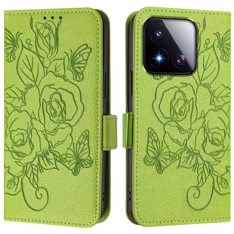 Embossed Rose RFID Anti-theft Leather Phone Case, For Xiaomi 17 Max 5G, For Xiaomi 17T Pro 5G, For Xiaomi Poco M7 4G 169mm, For Redmi 15 5G Global / 15 4G SEA 169.5mm, For Xiaomi 15T Pro 5G, For Xiaomi 15T 5G, For Xiaomi Civi 5 Pro 5G                  ...