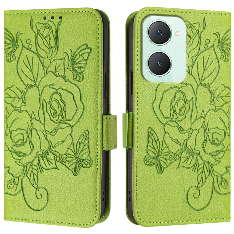Embossed Rose RFID Anti-theft Leather Phone Case, For vivo Y03 4G Global / Y18 4G, For vivo Y38 5G / Y200i / T3x 5G, For vivo V30e Global, For vivo iQOO Z9x, For vivo iQOO Z9 / iQOO Z9 Turbo, For vivo Y200e 5G, For vivo V30 Lite 5G India / V40 SE 5G   ...