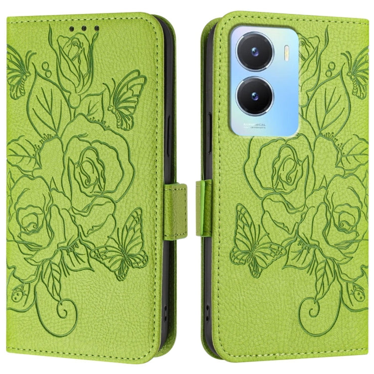 Embossed Rose RFID Anti-theft Leather Phone Case, For vivo Y56 5G / Y16 / Y02s Global, For vivo Y100 5G Global, For vivo V27 / V27 5G Pro Global, For vivo V27e 4G / T2 4G Global, For vivo Y72 5G / Y52 5G / iQOO Z3                                       ...