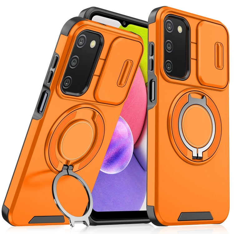 Sliding Camshield Ring Holder Phone Case, For Samsung Galaxy A03s