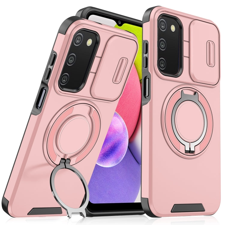 Sliding Camshield Ring Holder Phone Case, For Samsung Galaxy A03s